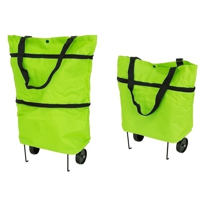 CARUCIOR PENTRU CUMPARATURI TIP SACOSA, CU ROTI SI MANER