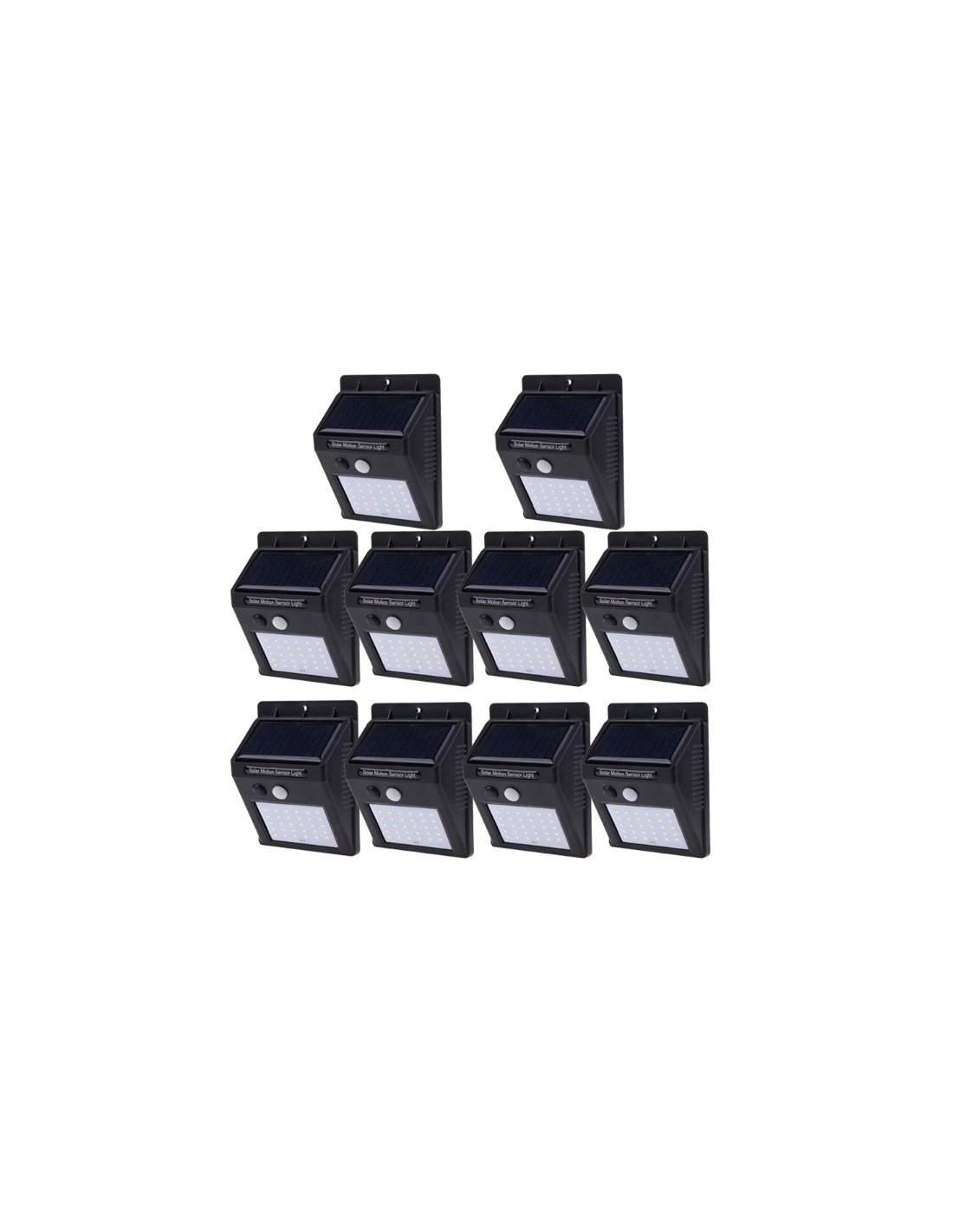 Set 10 lampi ULTRA 30 LED cu panou solar si senzor de miscare