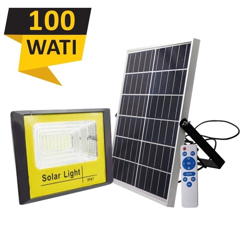 PANOU SOLAR CU PROIECTOR 100W, CU TELECOMANDA