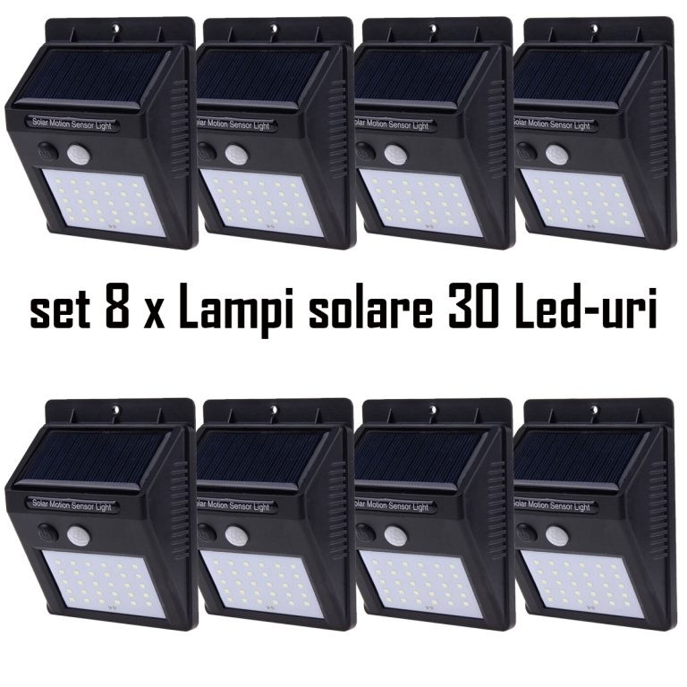 PACHET ECONOMIC!!!set 8 x Lampi solare 30 Led-uri