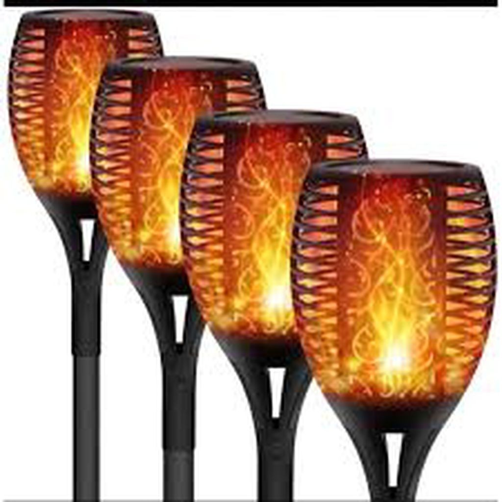 Set 5 x Lampa solara led, tip torta cu efect flacara