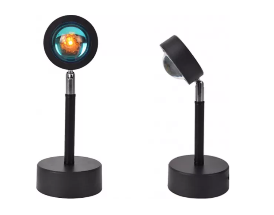 Lampa cu lupa videografie efect Apus portocaliu Curcubeu