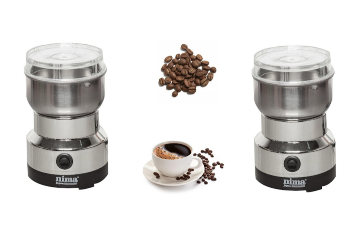 OFERTA 1+1 Rasnita electrica pentru cafea sau condimente, din otel inoxidabil