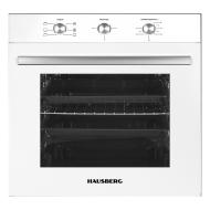 Cuptor incorporabil Hausberg HB-8053AB, Electric, Putere 2225 W, 71 l, 6 Functii, Ventilatie, Timer, Clasa A, Alb