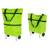 CARUCIOR PENTRU CUMPARATURI TIP SACOSA, CU ROTI SI MANER