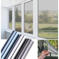 FOLIE REFLEXIVA PENTRU GEAMURI INTERIOARE, CU EFECT DE OGLINDA, PROTECTIE SOLARA UV, 60X300 CM