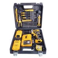 Bormașină Electrică 36V + Trusa Autofiletantă: 2 Acumulatori, Încărcător și 24 Accesorii