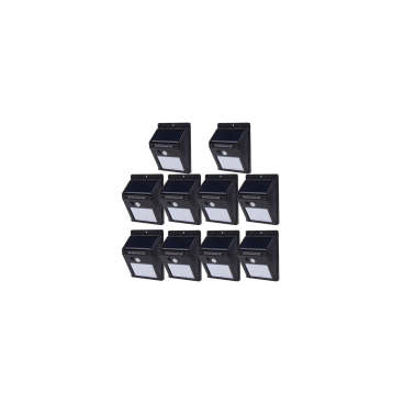 Set 10 lampi ULTRA 30 LED cu panou solar si senzor de miscare