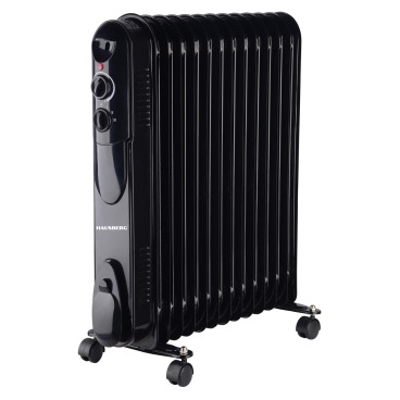 Calorifer electric cu ulei Hausberg HB-8920, 2500W, 13 elementi, 3 trepte de putere, termostat reglabil, protecție la supraincalzire