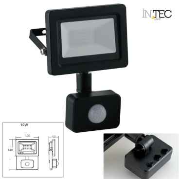 Proiector led reglabil pentru exterior 10W 4000K IP44 - Fan Europe Intec LED-URANO-S10