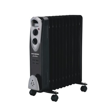 Calorifer electric cu ulei Hausberg HB-8911NG, 2500 W, 11 elementi, protecție la supraîncălzire și anti-răsturnare, termostat reglabil, mobilitate cu roți