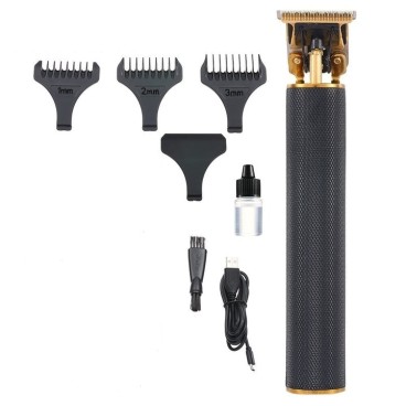 Aparat Masina de Tuns, Ras cu precizie pentru Contur fara Fir, Lame din Inox Incarcare USB