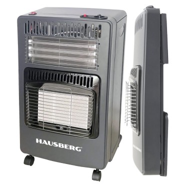 Soba pe gaz GPL si electrica Hausberg HB-1022NG, aprindere piezo-electrica, 3 placi de incalzire