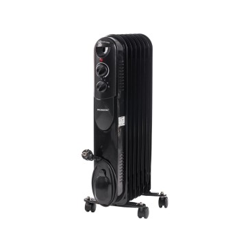 Calorifer electric cu ulei HAUSBERG HB-8905, 1500W, 7 elementi, 3 trepte, termostat reglabil, negru